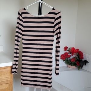 Long sleeve striped dress